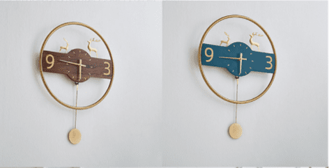 Creative Brass Wall Clock For Bedroom Guest Room Without Perforation Mute Wall Clock Decoration | Decor Gifts and More