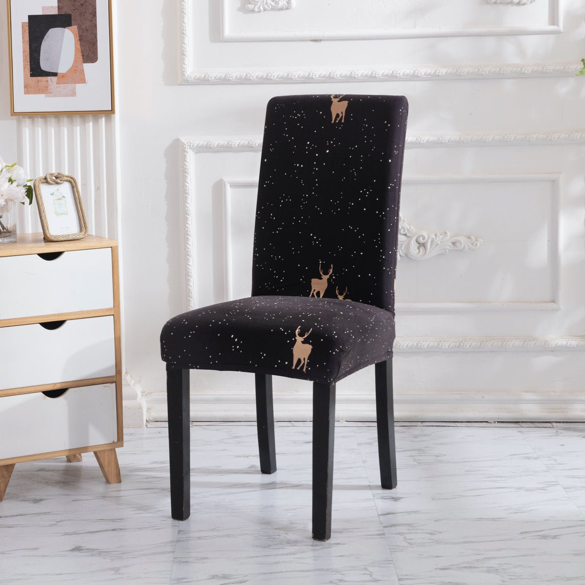 Printed Elastic Chair Cover Household Anti-Fouling Chair Cover | Decor Gifts and More