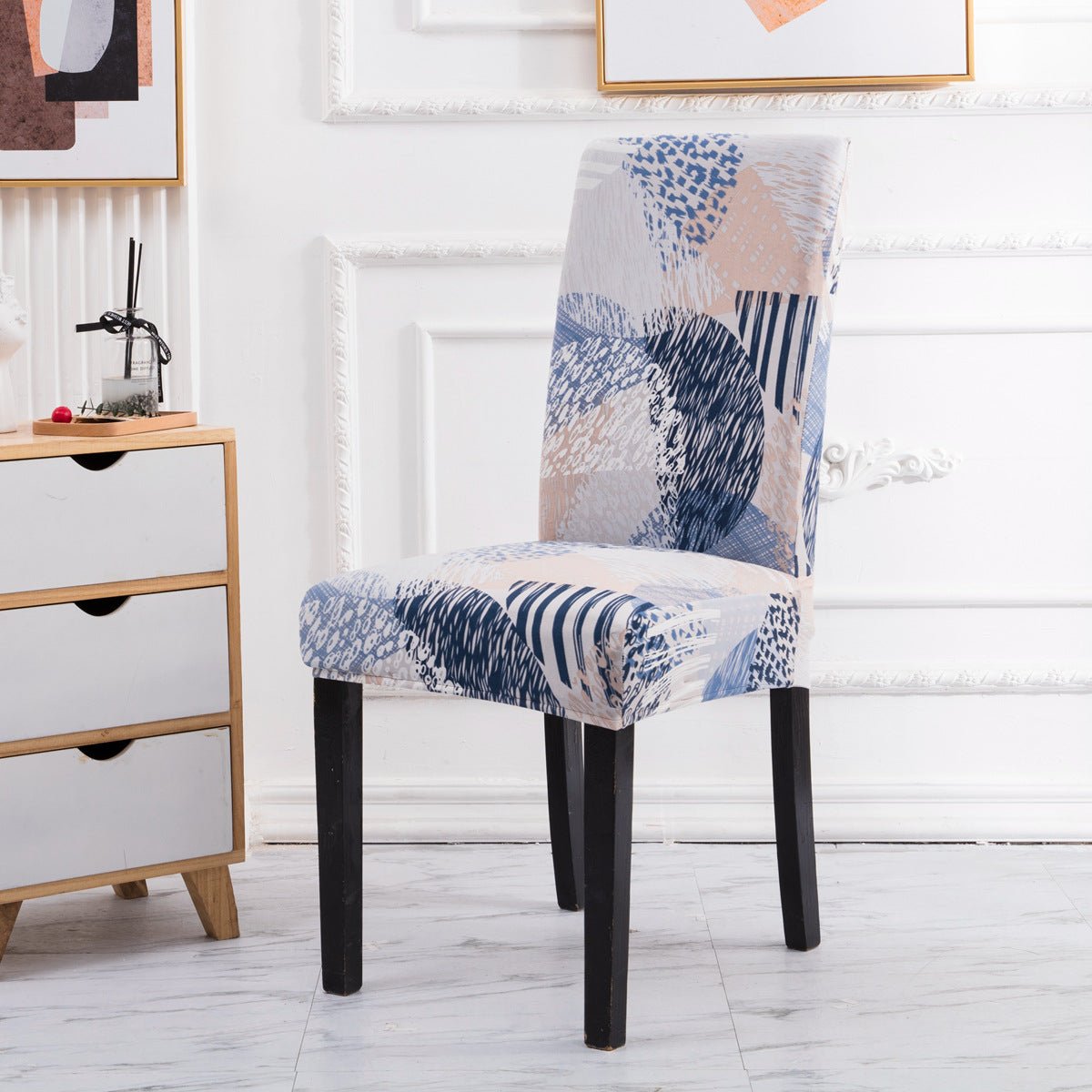 Printed Elastic Chair Cover Household Anti-Fouling Chair Cover | Decor Gifts and More