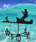 Sailing Fighter Vehicle Wind Vane Garden Wrought Iron Metal Decoration | Decor Gifts and More