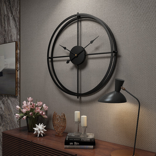 Creative And Simple Wrought Iron Wall Clock, Living Room Metal Clock, Study Room Decoration Clock | Decor Gifts and More