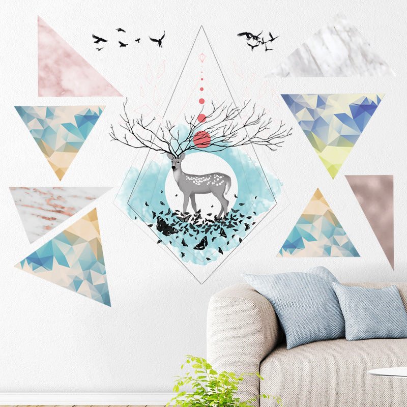 Nordic ins style Triangle Dreamy Mountain Wall Stickers Living room Bedroom Vinyl Wall Decals Creative Home Decor | Decor Gifts and More