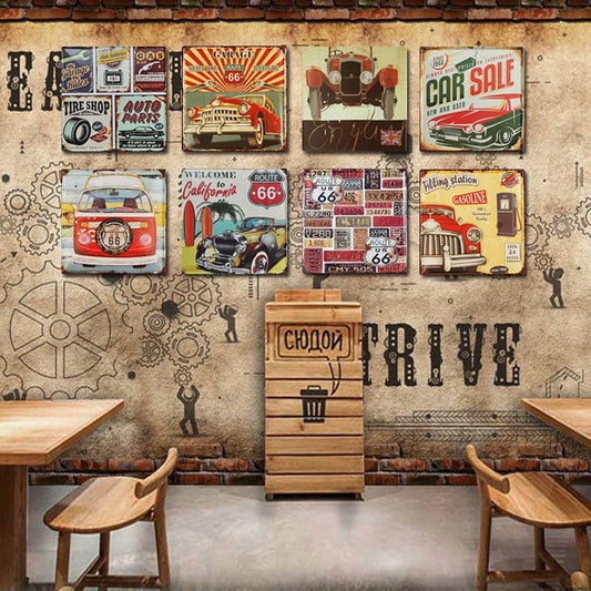 Retro Tin Painting Bar Home KTV Mural Wall Hanging Metal Tin Poster Creative Custom Tin Painting | Decor Gifts and More