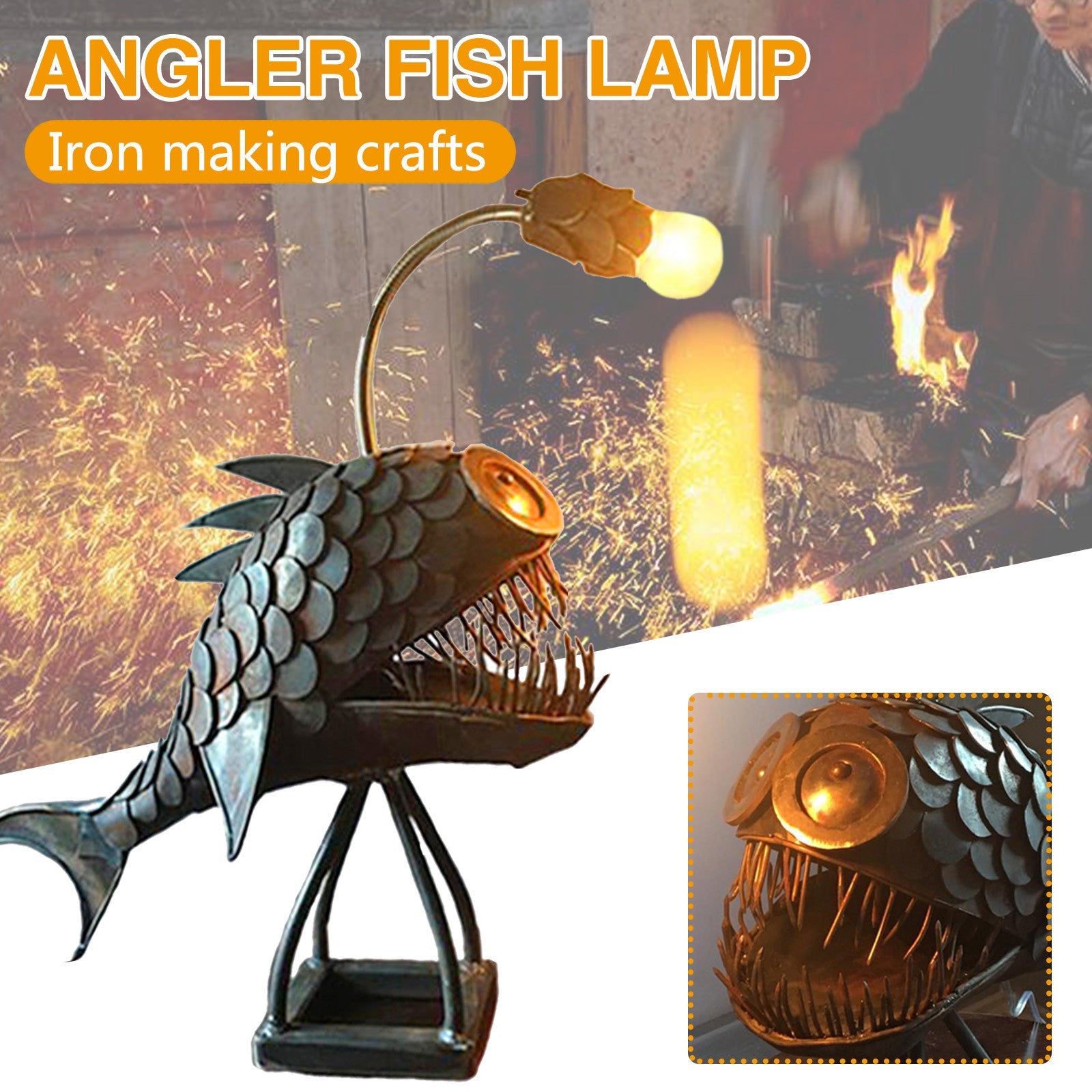 Anglerfish Lamp Floor-standing Retro Art Table Lamp | Decor Gifts and More