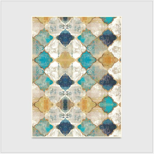 Retro Geometric Moroccan Ethnic Style Carpet | Decor Gifts and More