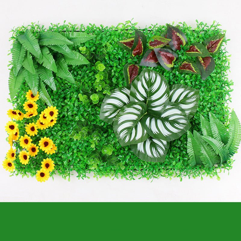 Green Plant Wall Simulation Plant Wall Artificial Fake Turf Plastic Turf Decoration Background Flower Wall | Decor Gifts and More