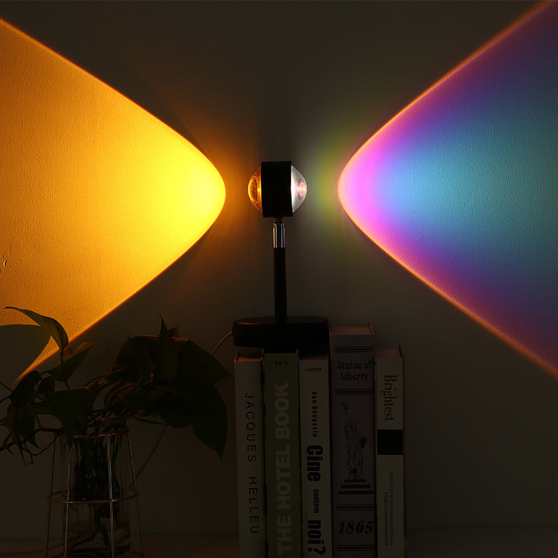 USB Dual-head Sunset Rainbow Projection Lamp Bedroom | Decor Gifts and More