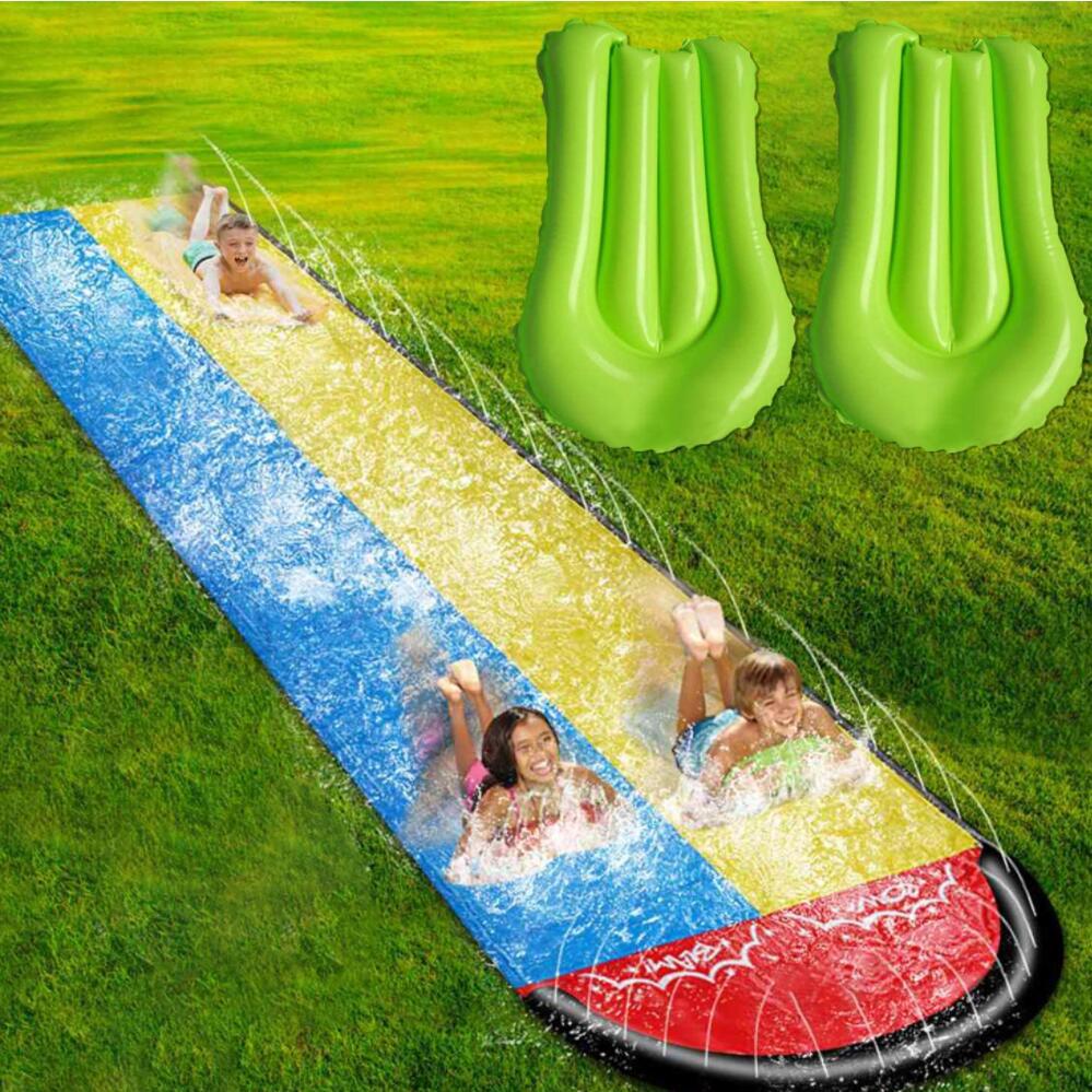 Children Double Surf Water Slide Outdoor Garden Racing Lawn Water Slide Spray Summer Water Games Toy | Decor Gifts and More