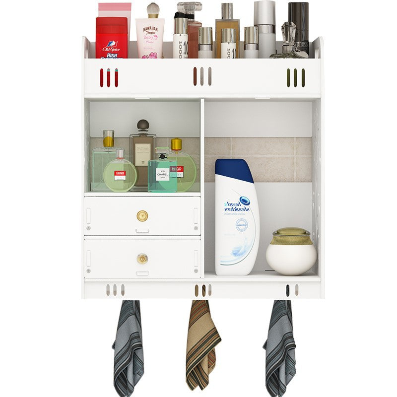 Bathroom Cabinet 38x18x43cm Wall Mounted Bathroom Toilet Furniture Cabinet Wood-Plastic Cupboard Shelf Cosmetic Storage Rack | Decor Gifts and More
