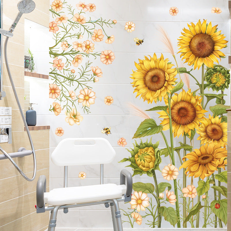 Plant Sunflower Wall Sticker Living Room Bedroom | Decor Gifts and More