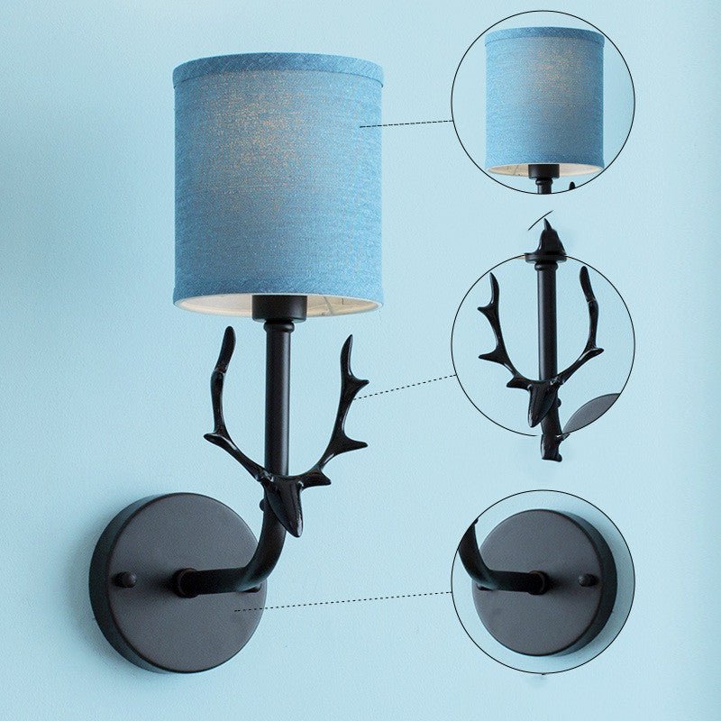 Modern Bedroom Bedside Aisle Wall Lamp Wrought Iron Antlers Living Room Hotel Lamps | Decor Gifts and More