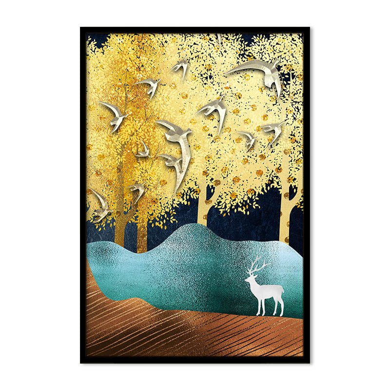 Living Room Mural Sofa Background Wall Elk Hanging Paintings | Decor Gifts and More