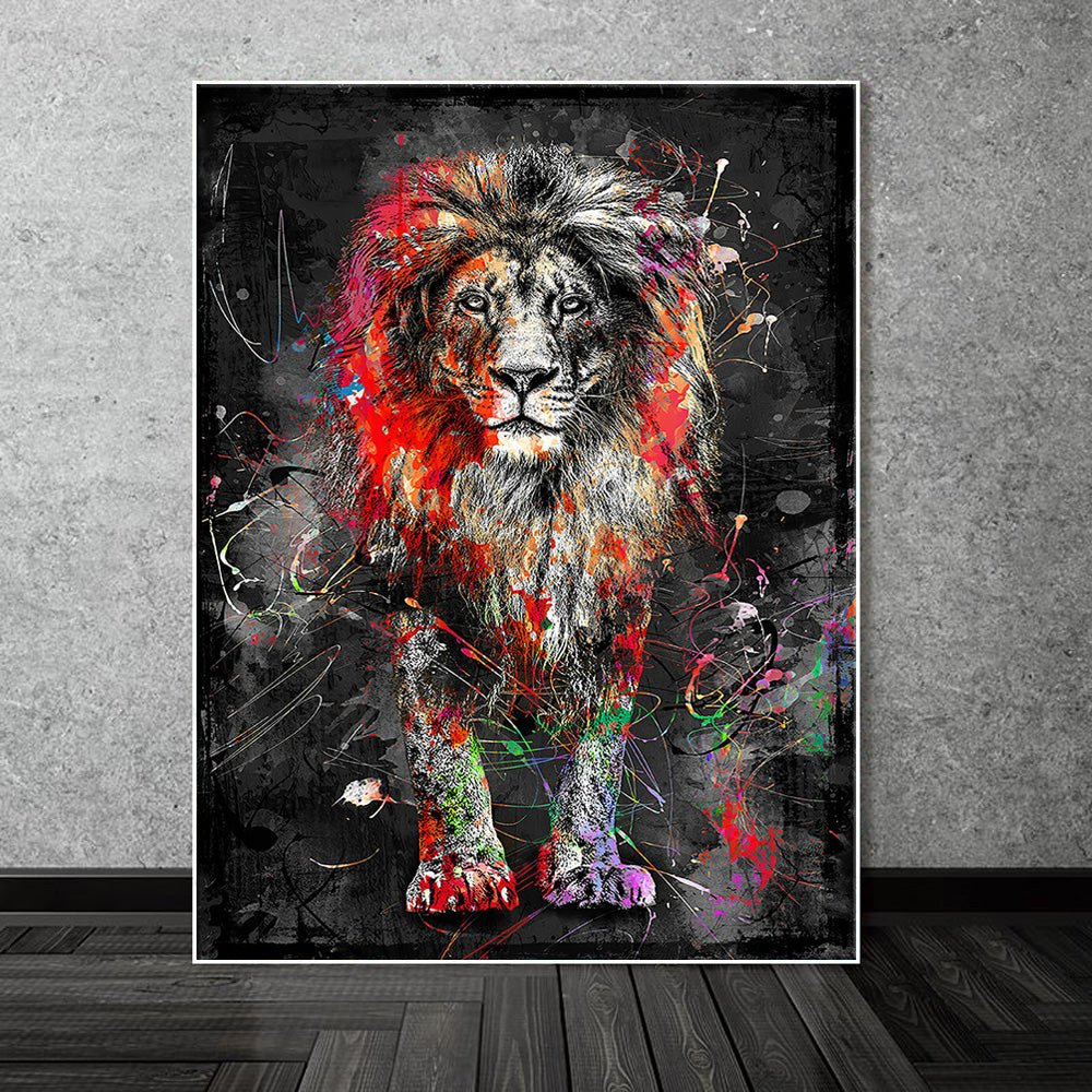 Abstract Lion Canvas Art Poster | Decor Gifts and More