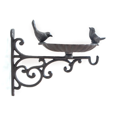 Cast Iron Garden Wall Hanging Bird Food Basin