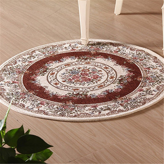 Round Carpet Custom Pastoral Style Living Room Coffee Table Mat | Decor Gifts and More