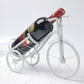 Creative wrought iron metal tricycle wine rack decoration