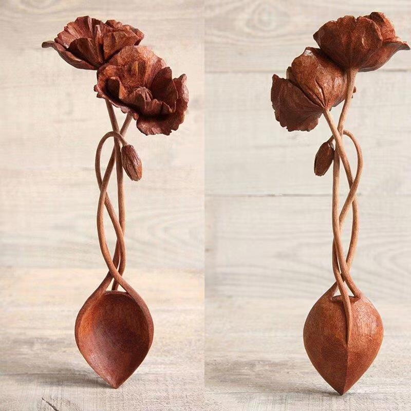 Hand Carved Spoon Wooden Craft Ornament | Decor Gifts and More