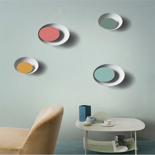 Colorful round Macaron eclipse wall lamp | Decor Gifts and More