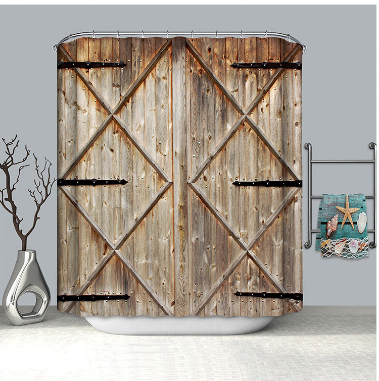 Old wooden door shower curtain | Decor Gifts and More