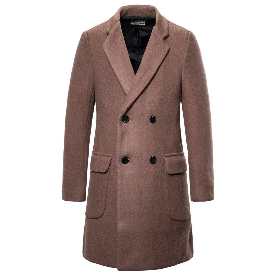 Double-breasted casual woolen coat men's woolen trench coat | Decor Gifts and More