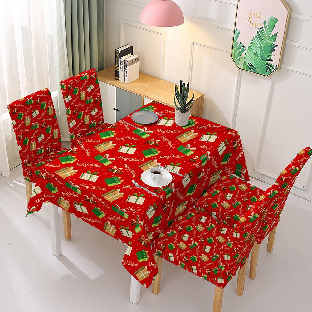 Christmas tablecloth chair cover | Decor Gifts and More