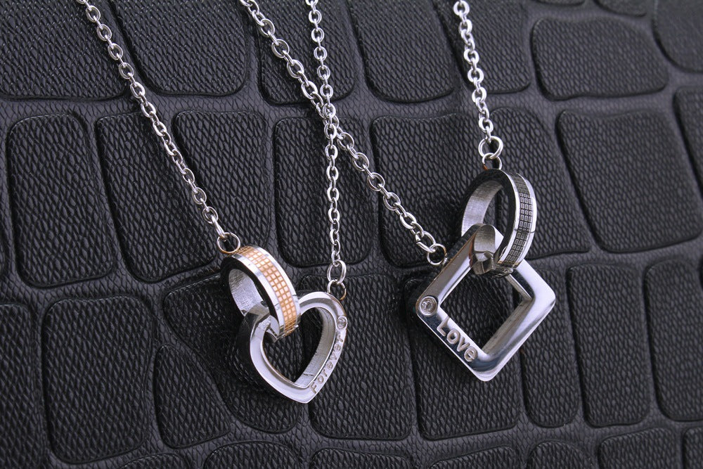 Heart and square necklace pendant | Decor Gifts and More