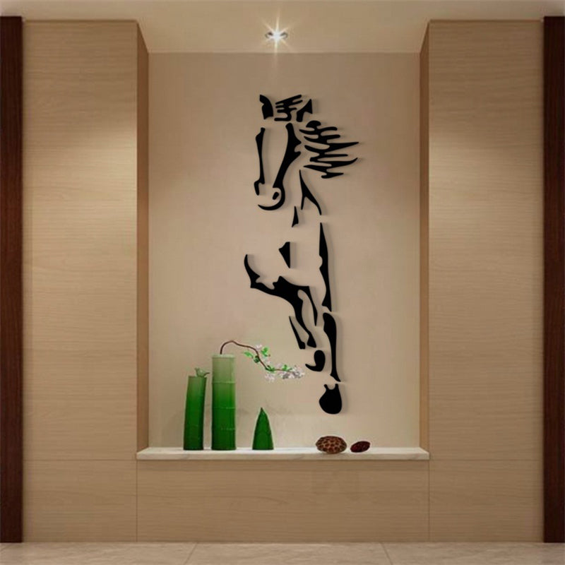 Crystal Wall Sticker Acrylic Wall Decoration Running Horse Waterproof Environment Friendly | Decor Gifts and More