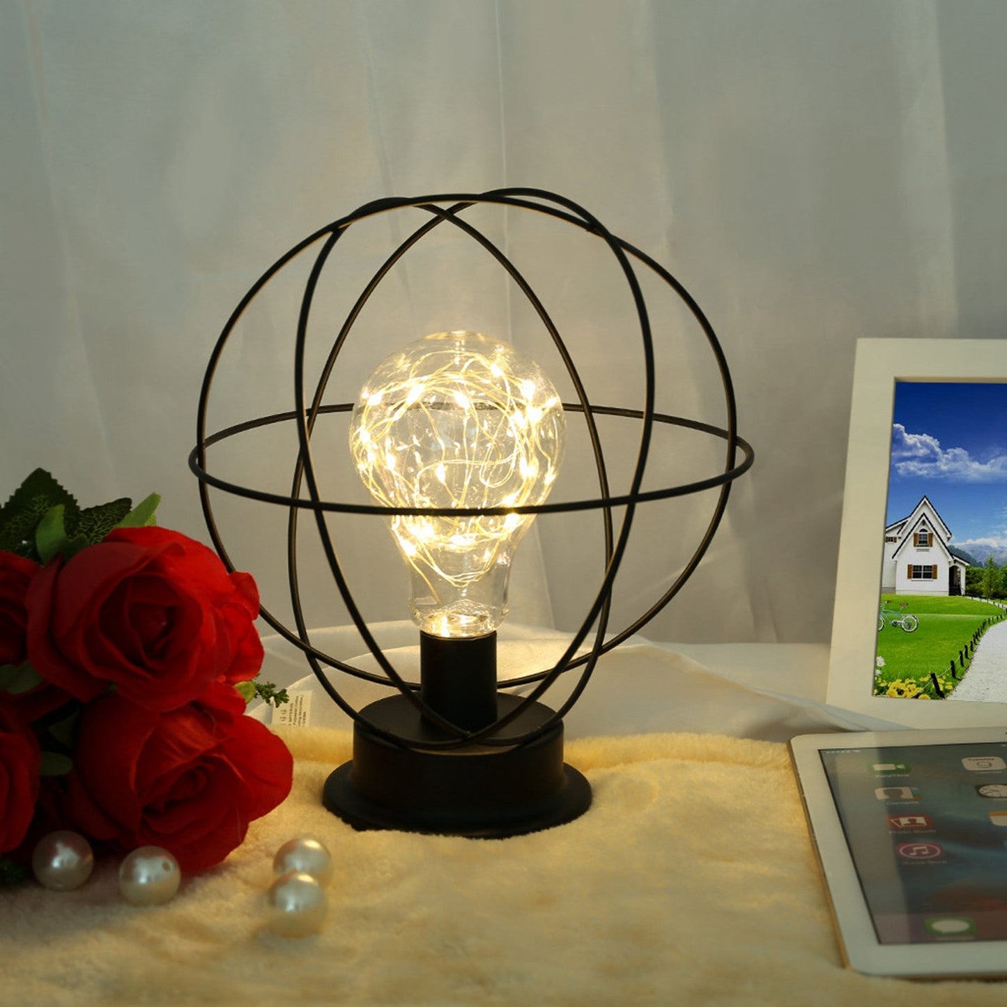 Led Metal Light Battery-operated Lamp Decoration Light US Stock | Decor Gifts and More