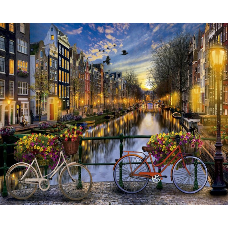 Paint-by-numbers-amsterdam-at-night | Decor Gifts and More