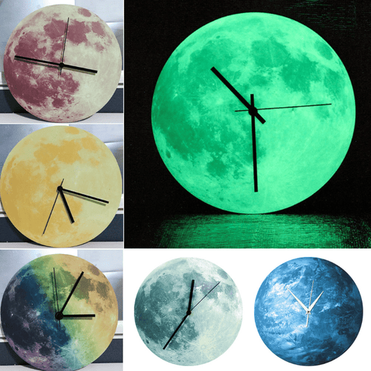 30cm creative luminous wall clock luminous moonlight wall clock wall acrylic waterproof wall clock | Decor Gifts and More