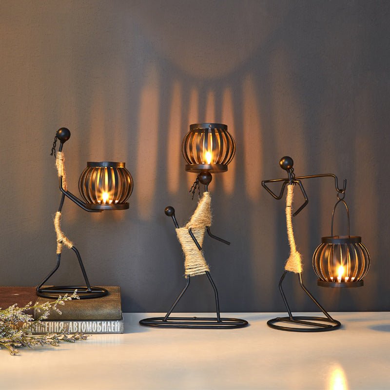 Girl iron candlestick decoration | Decor Gifts and More