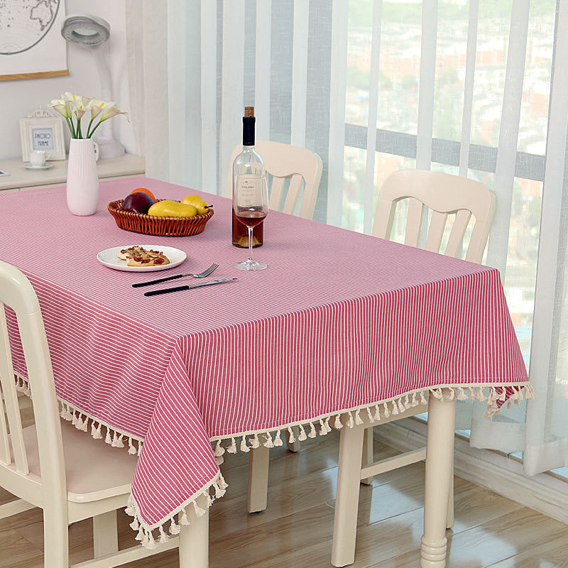 Cotton And Linen Round Table Rectangular Garden Tablecloth | Decor Gifts and More