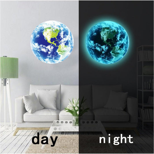 Luminous Wall Stickers 3d 3d Carved Moon Earth Glow Sticker Decorative Stickers | Decor Gifts and More