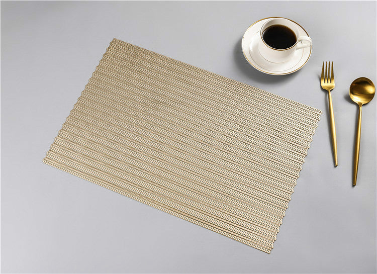 Non-slip heat insulation hollow rectangular placemat