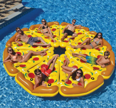 Inflatable Pizza Sleeping Bed Water Hammock Lounger Chair Float Swimming Pool Toys | Decor Gifts and More