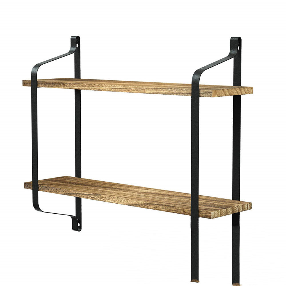 Shelves Kitchen Solid Wood Wall Shelf Wrought Iron Bracket