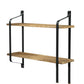 Shelves Kitchen Solid Wood Wall Shelf Wrought Iron Bracket