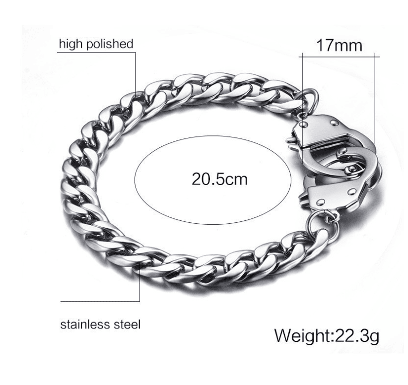 Stainless steel bracelet handcuffs | Decor Gifts and More