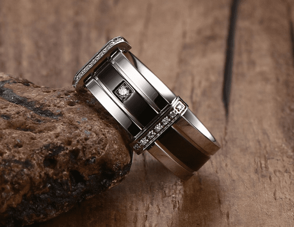 Tungsten carbide diamond ring, Men's fashion ring, Wedding ring | Decor Gifts and More