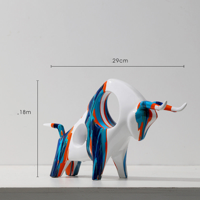 Nordic Art Graffiti Cow Ornaments Creative Home Decorations | Decor Gifts and More