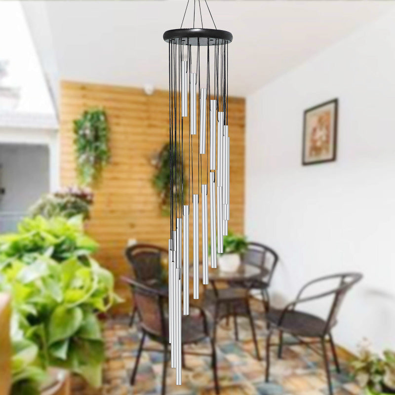 Rotating metal solid wood aluminum tube wind chimes | Decor Gifts and More