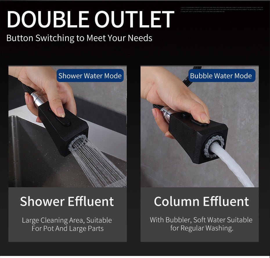 Stretchable Sink Faucet Double Outlet Mode | Decor Gifts and More