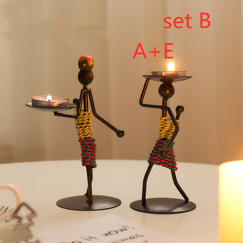 Girl iron candlestick decoration | Decor Gifts and More