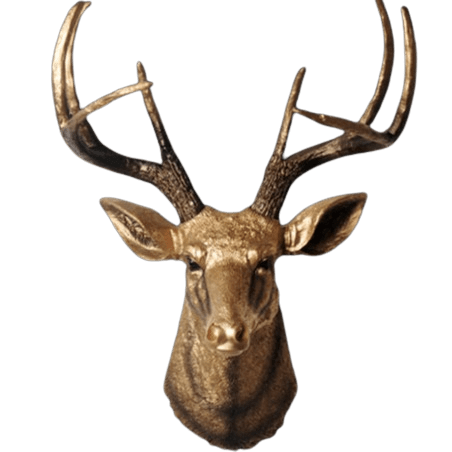 Deer Head Bust Wall Statue European Style Of The Ancient Ornament - Home Decor Gifts and More