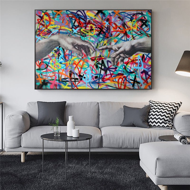 Collage Art Create Adam Famous Art Canvas Painting | Decor Gifts and More