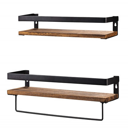 Suspended wall shelf