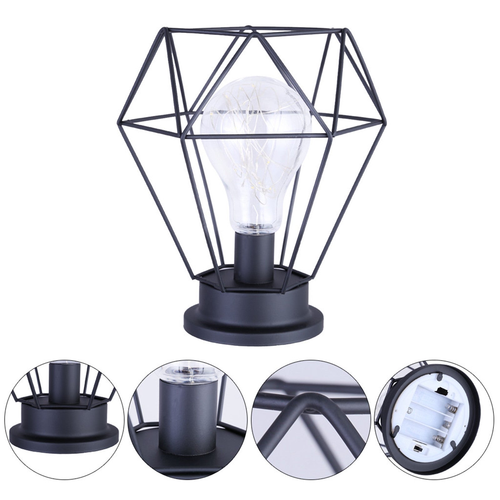 Led Metal  Light Battery-operated Lamp Diamond Decoration Light US Stock | Decor Gifts and More