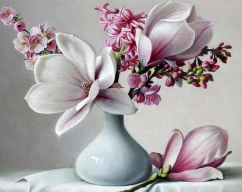 Painting by numbers - White flower | Decor Gifts and More