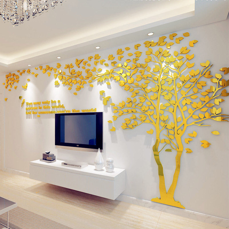 Removable 3d Stereo Acrylic Wall Stickers Living Room Decoration Big Tree | Decor Gifts and More