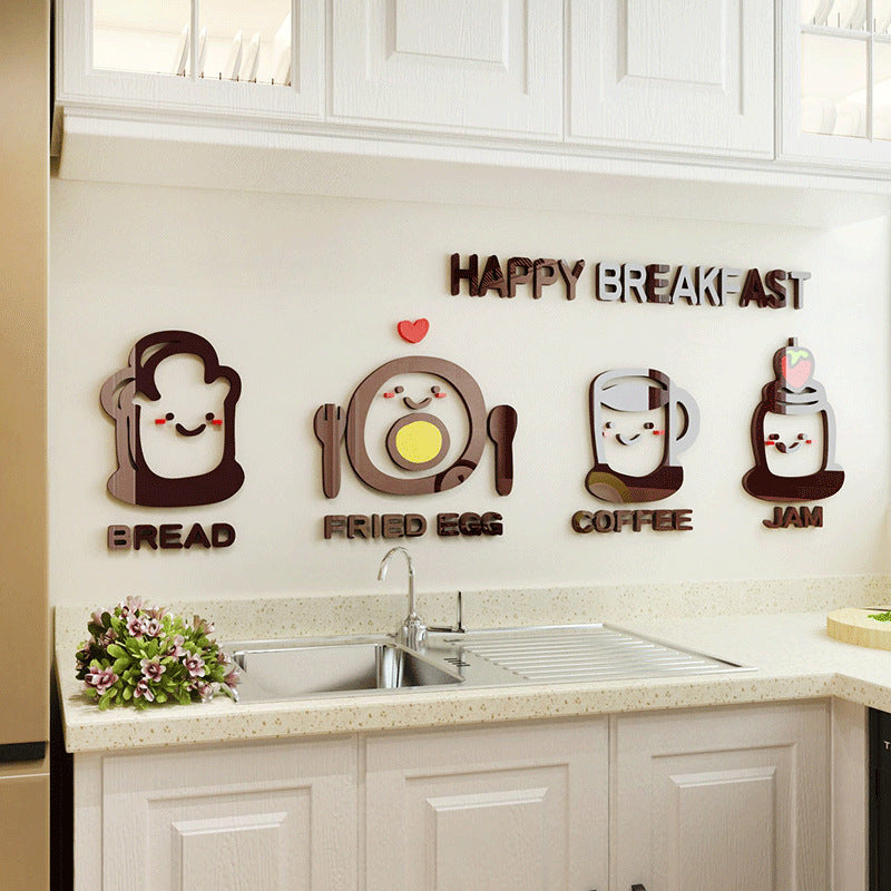 Cute minimalist kitchen decoration wall sticker